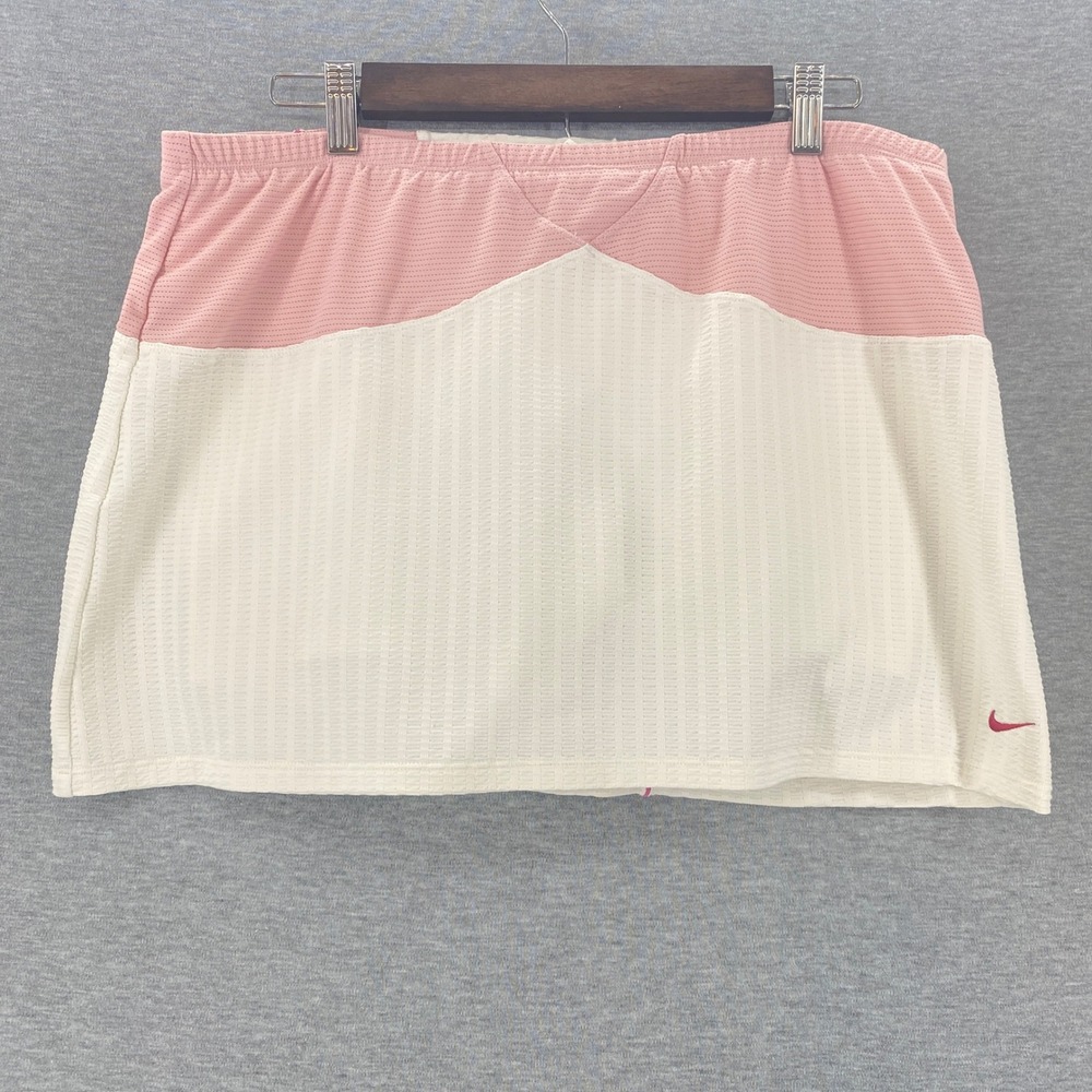 Nike Dri-FIT Tennis Golf Pickleball Skort Pink White Athletic Women's L‎